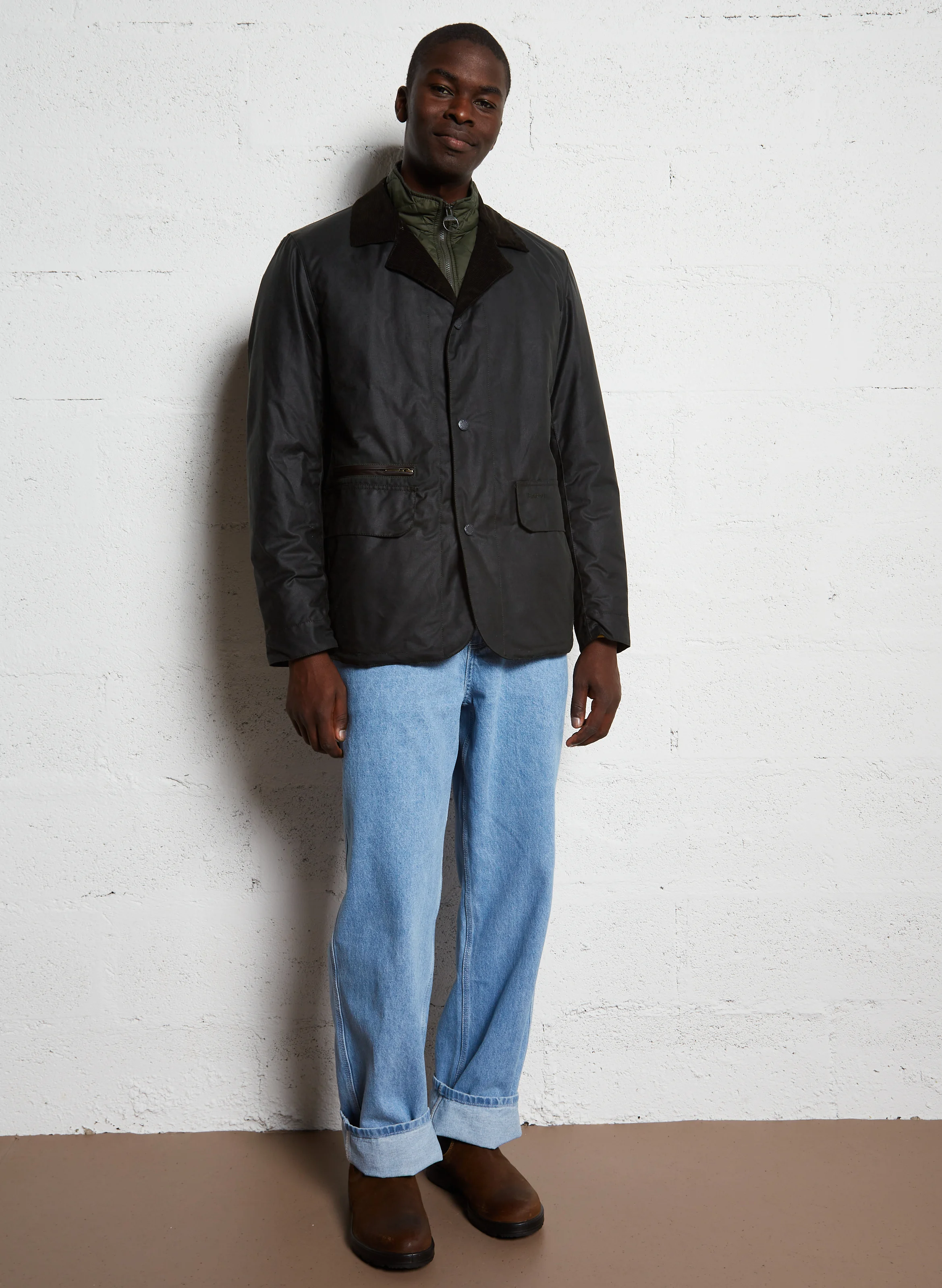 CRASTER - Veste droite en coton | Vert