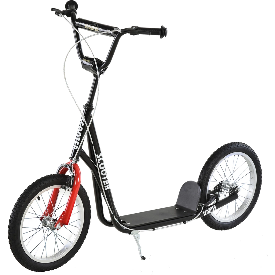 HOMCOM Kinderscooter mit Handbremse schwarz