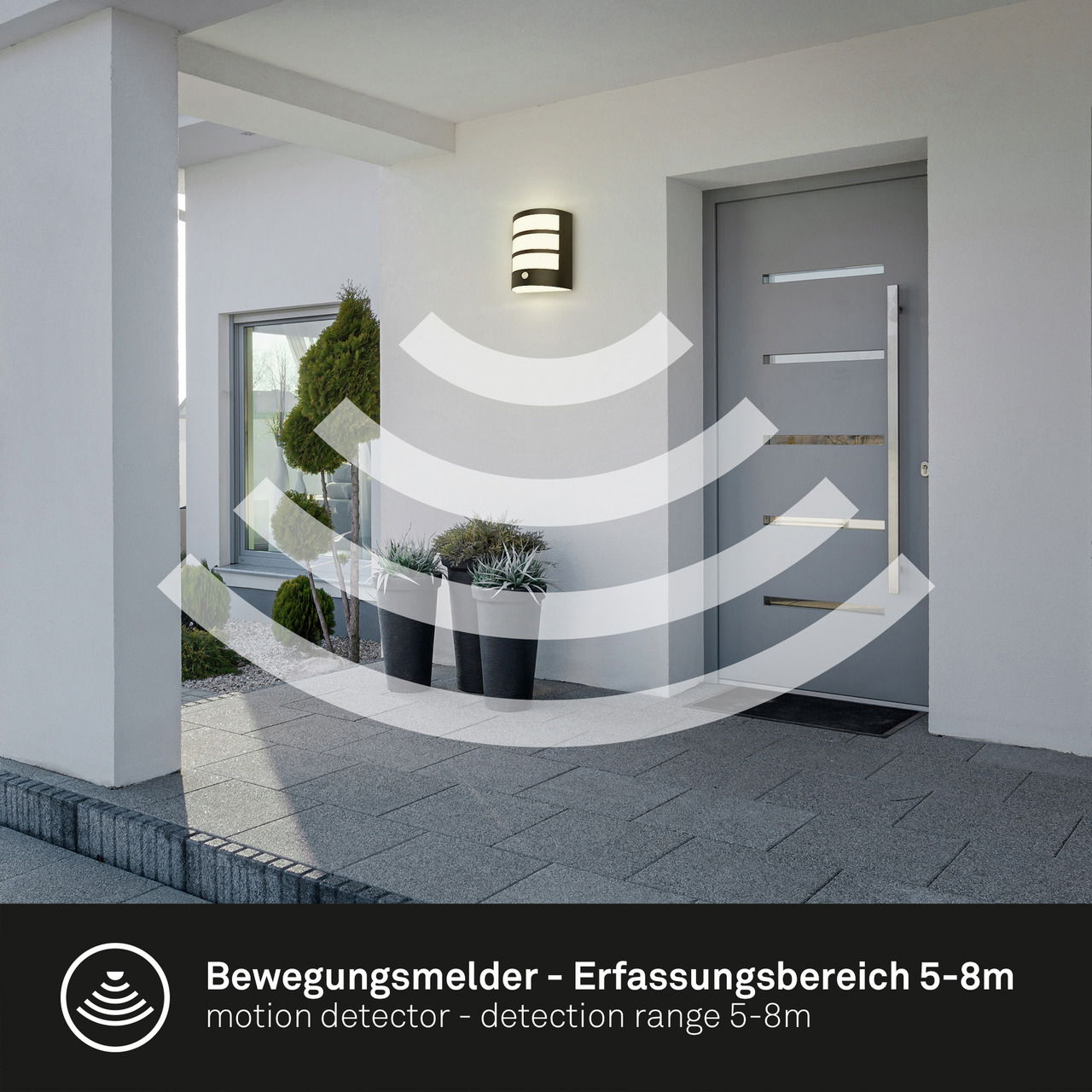 Briloner Akku-Außenwandleuchte