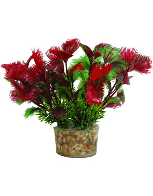 Zolux Kunstplanten Op Grind - Aquarium - Kunstplant - Assorti per stuk Small