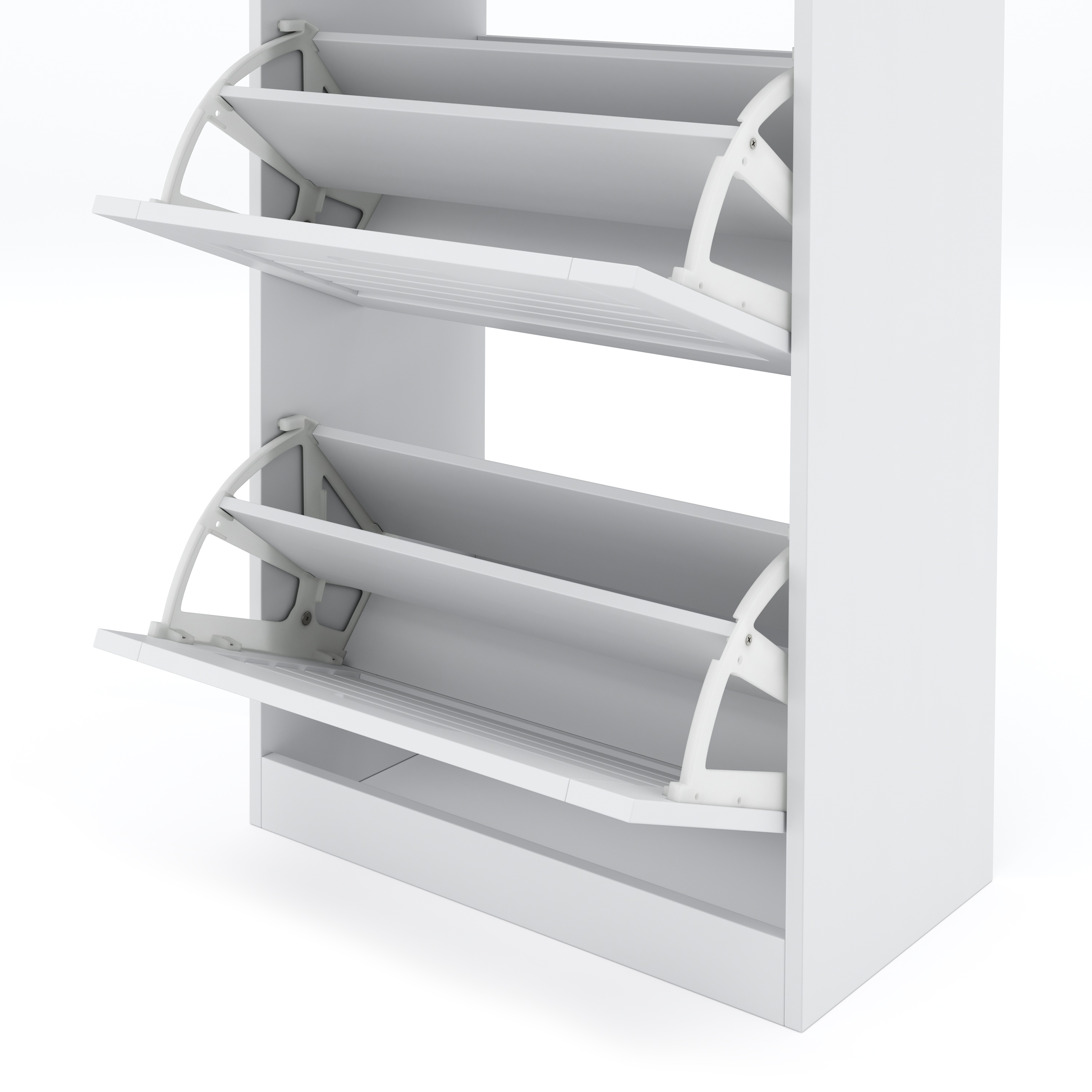 Schuhschrank KAMALIA 55 x 30 x 112 cm weiss