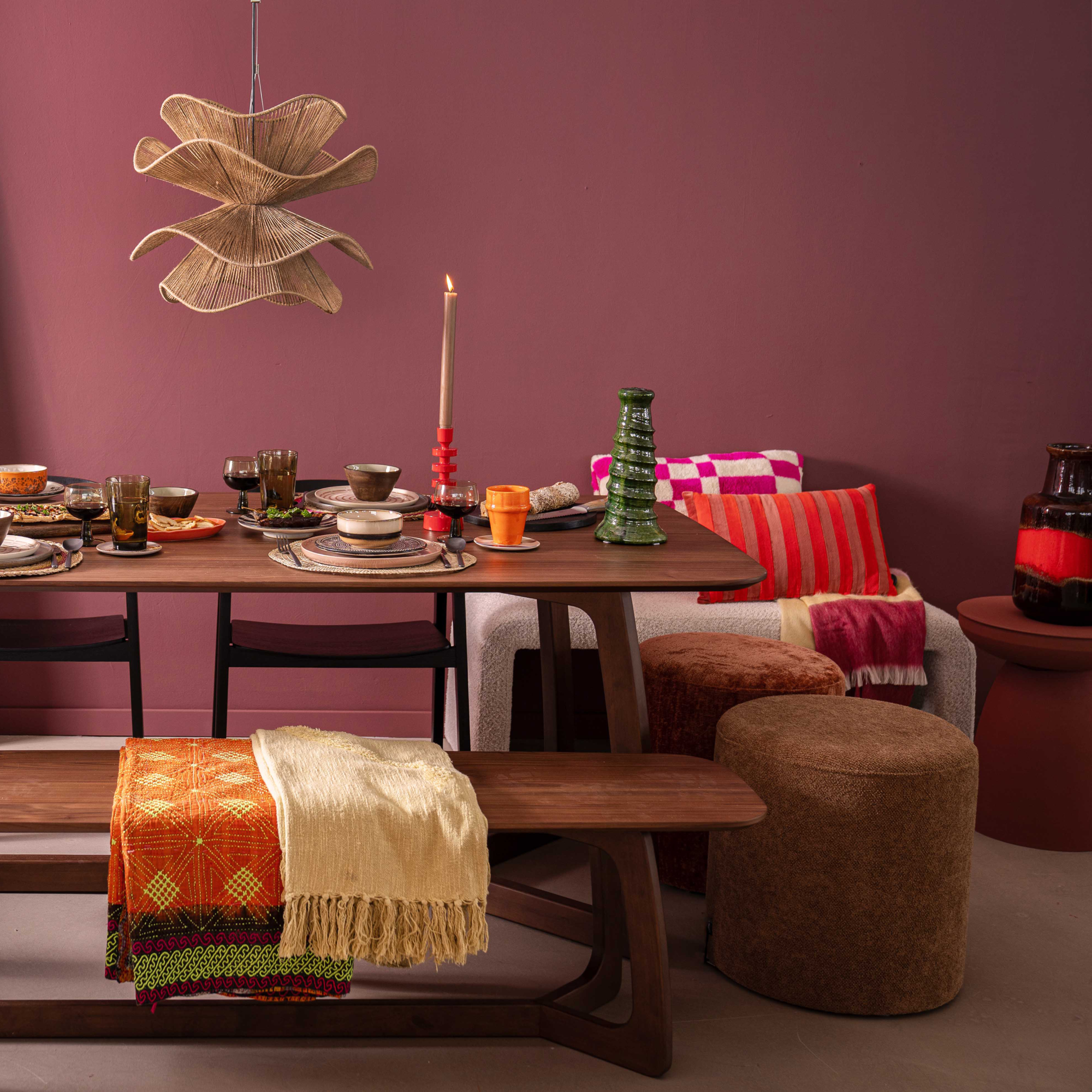 Eettafel Ruby walnut 220x100 cm