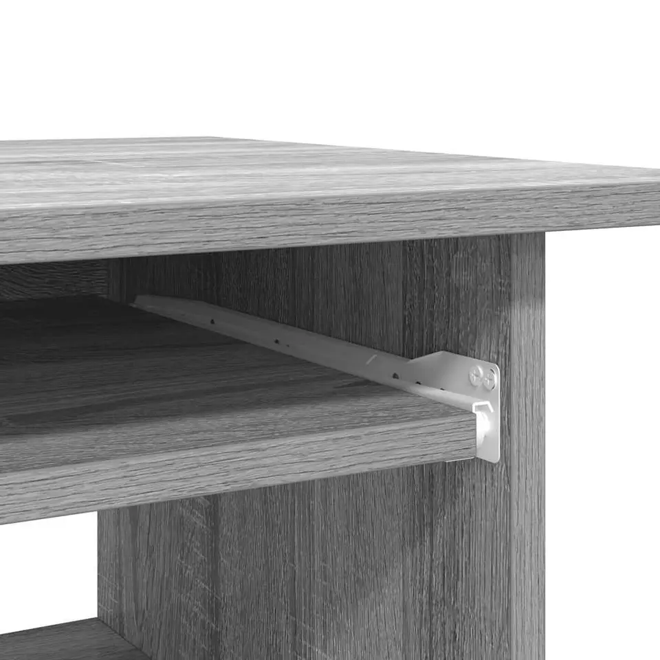 vidaXL - Bureau - Grijs - Bewerkt hout
