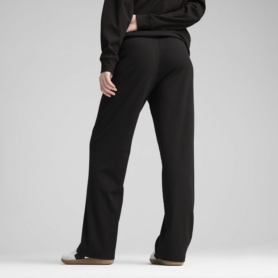 Puma ESS ELEVATED Gerippte Straight Fit Hose mit hohem Bund