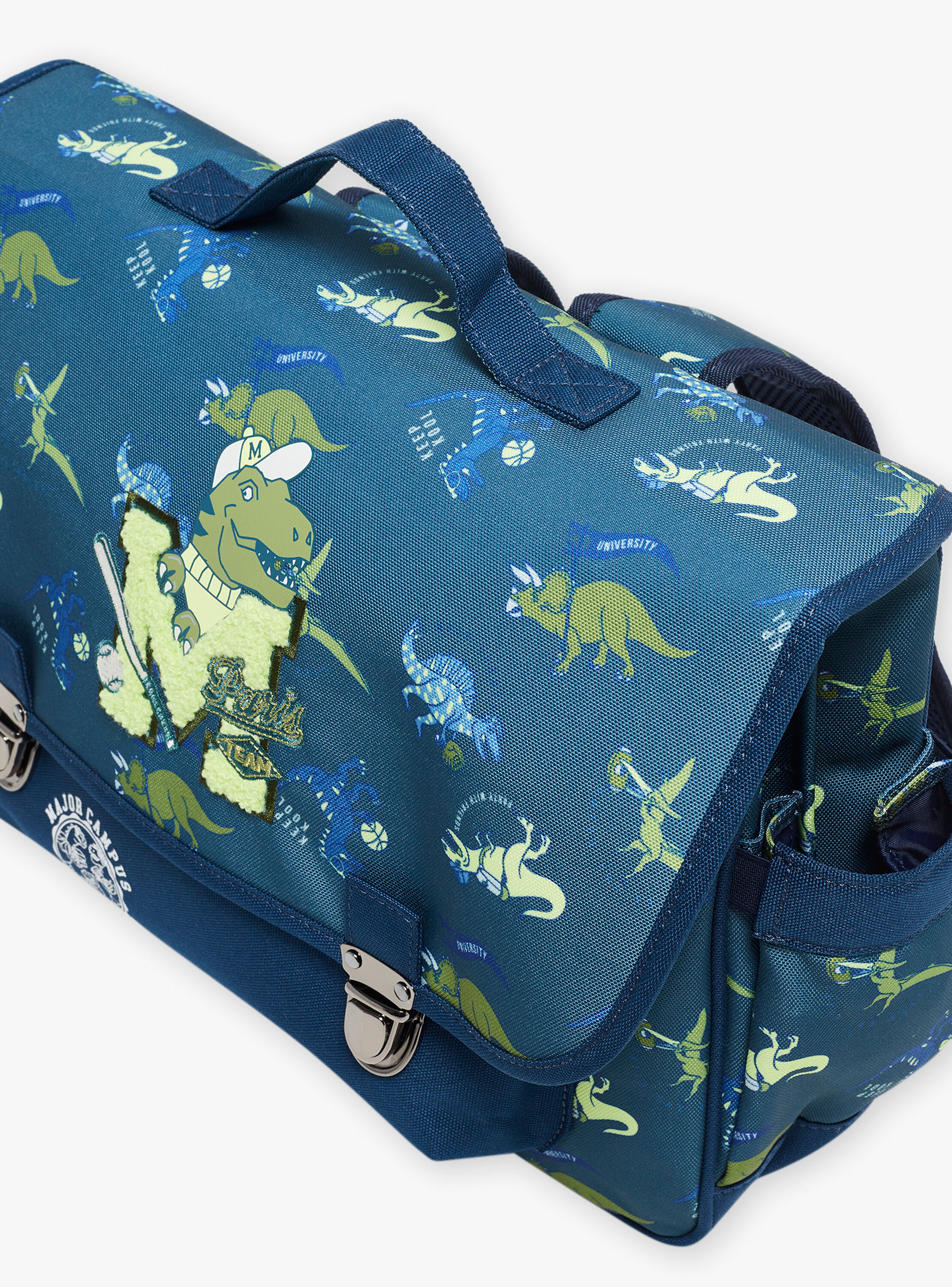 Cartable en toile à imprimé dinosaures