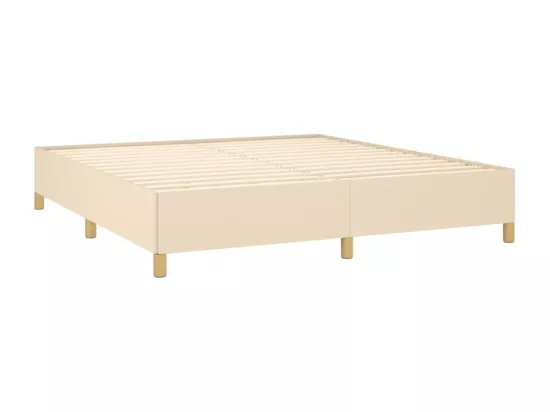 Sommier à lattes de lit Crème 160x200 cm Tissu