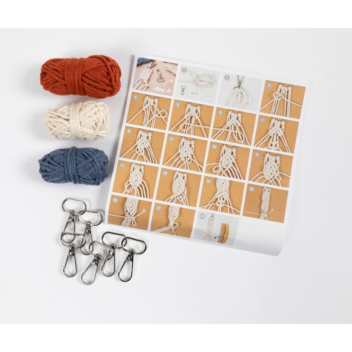 Kids hobbypakket macramé sleutelhanger
