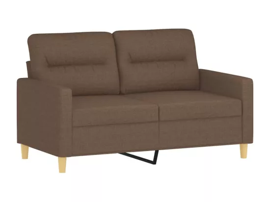 Ensemble de canapés 3 pièces avec coussins Marron Tissu
