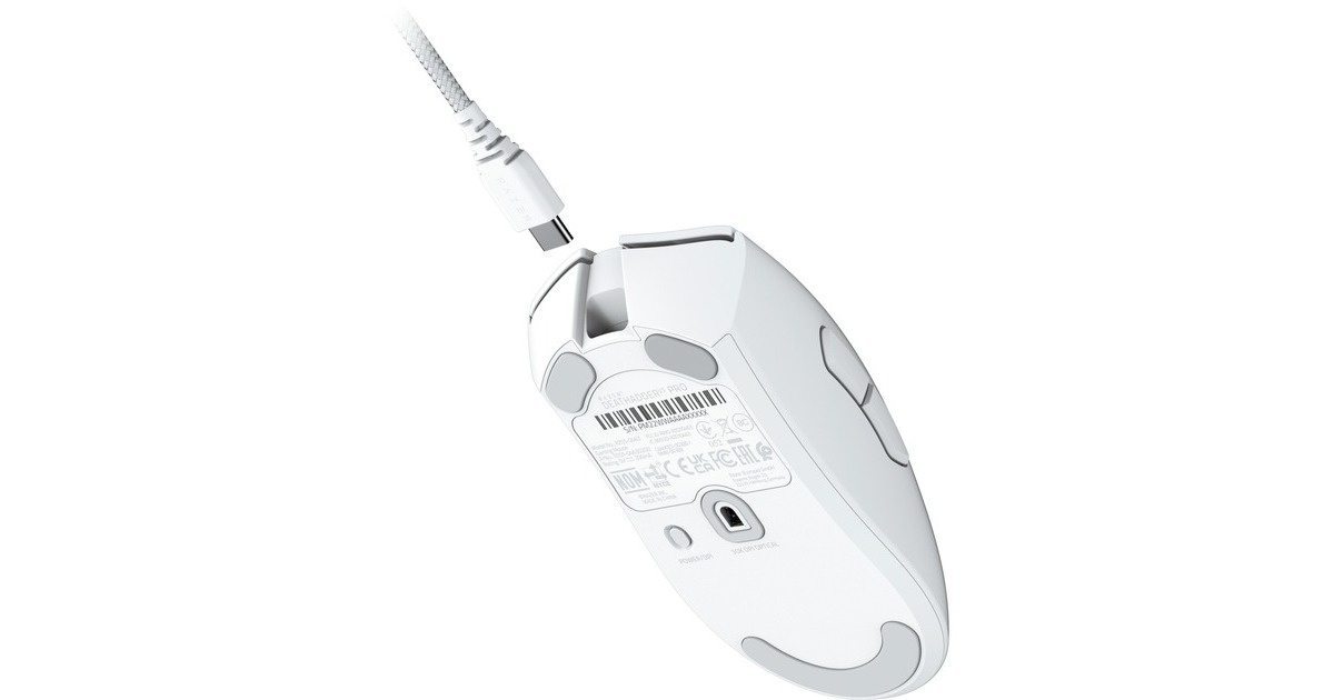 RazerDeathAdder V3 Pro gaming muis  (Wit, 30.000 dpi)