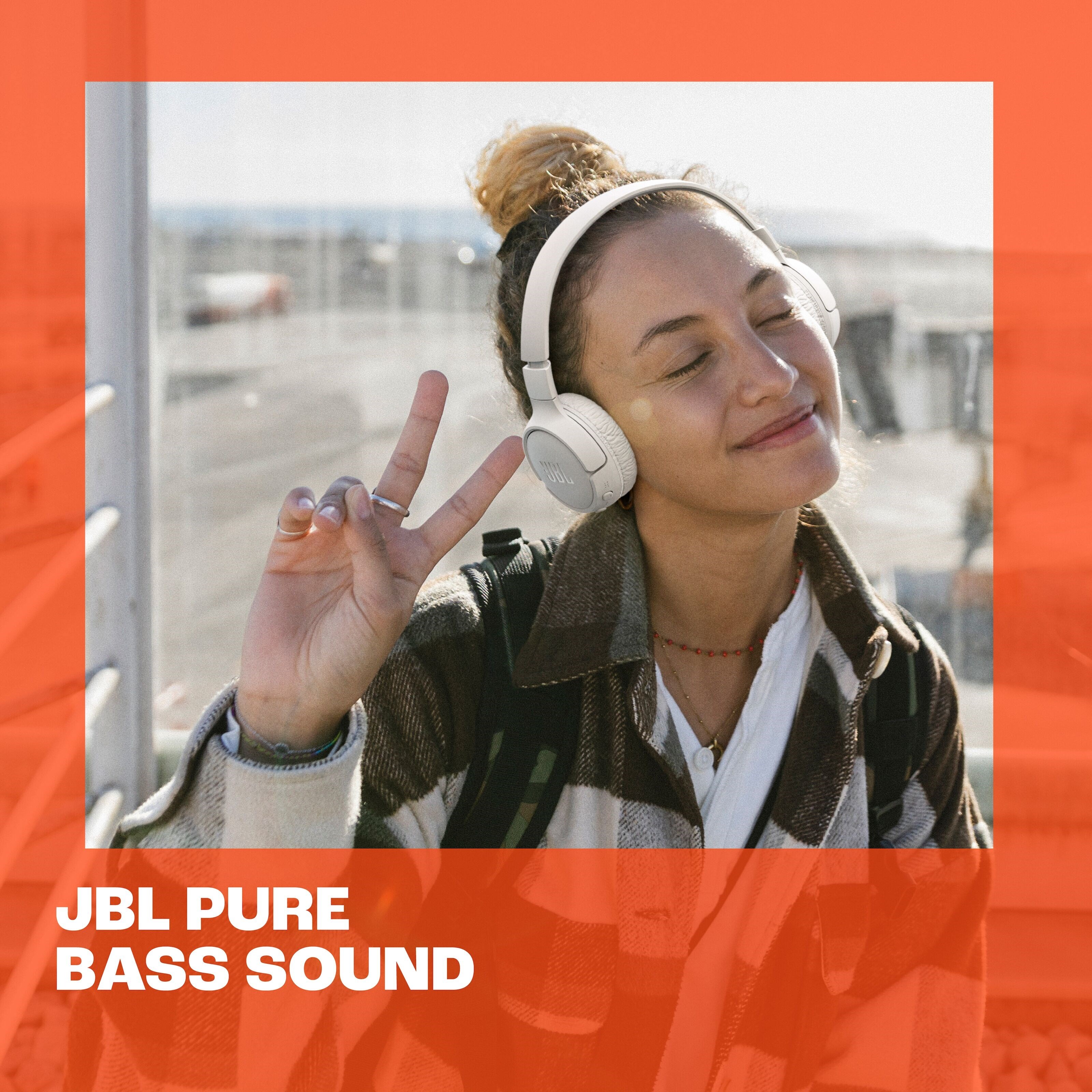 JBL Tune 670 NC Trådløse hodetelefoner Hvit