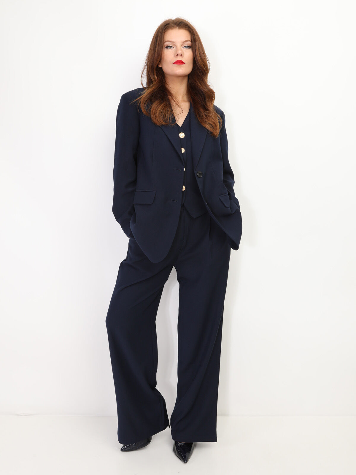Veste de costume oversize- Bleu marine
