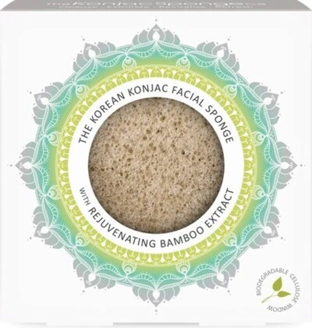 The Konjac Sponge Company  Mandala Konjac Facial Sponge Bamboo Extract