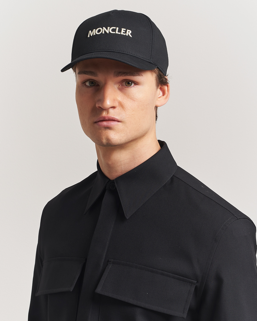 Moncler Lettering Logo Baseball Cap Black