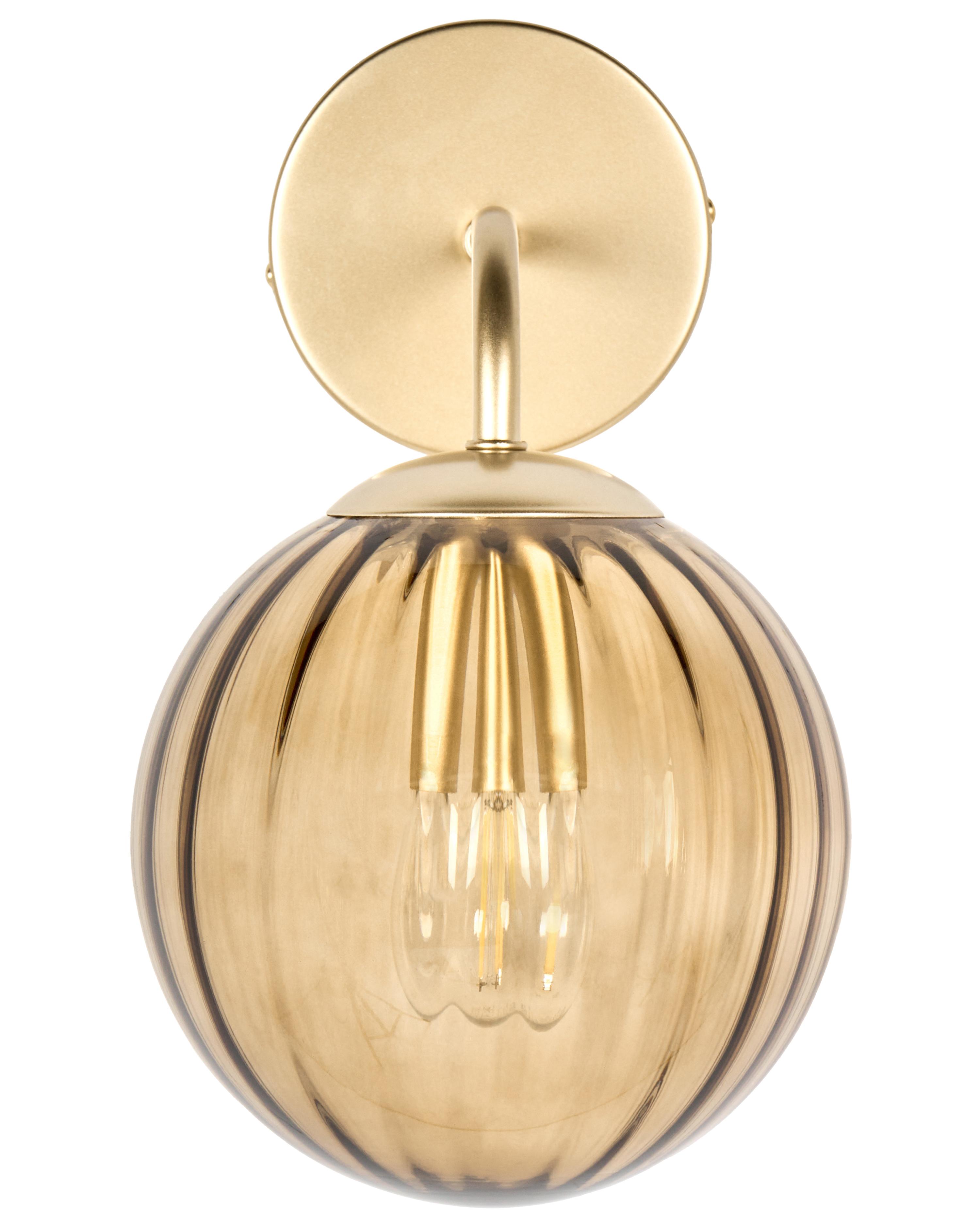 Wandlamp BOOMI Glas Donkerbruin