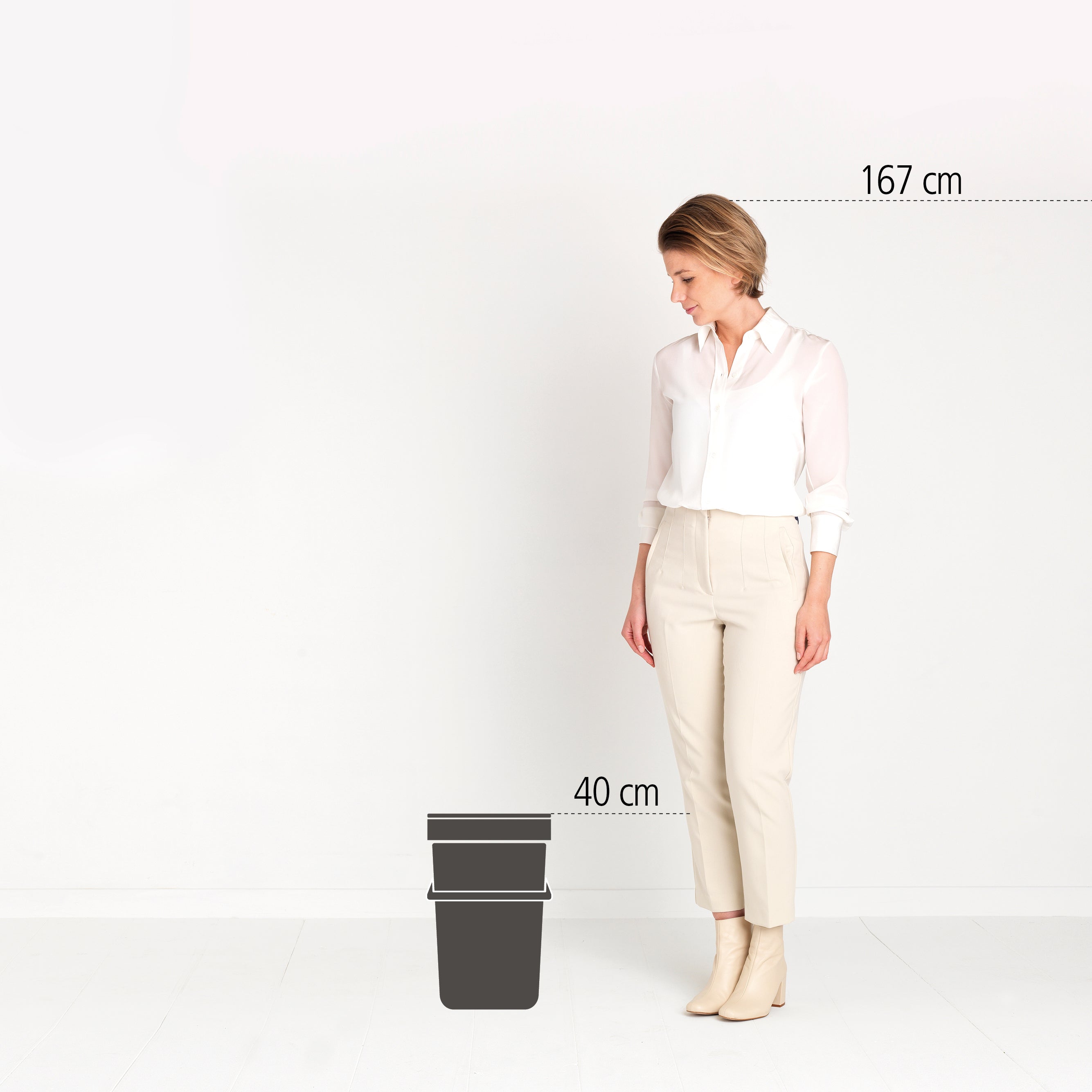 Brabantia Sort & Go Afvalemmer / Opberger 16 L - Donkergrijs