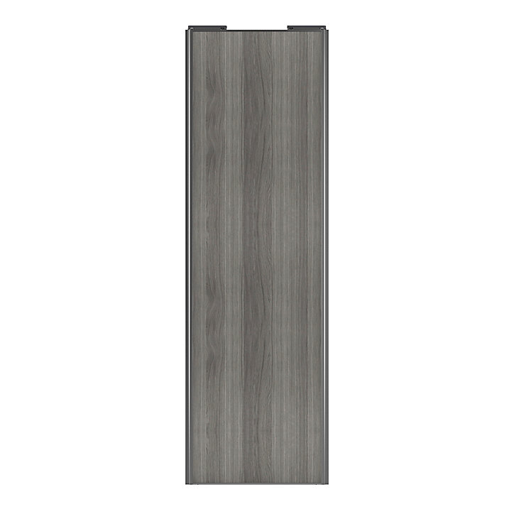 Porte de placard coulissante effet chêne grisé profil gris GoodHome Arius H. 248,5 x L. 77.2 cm + amortisseurs