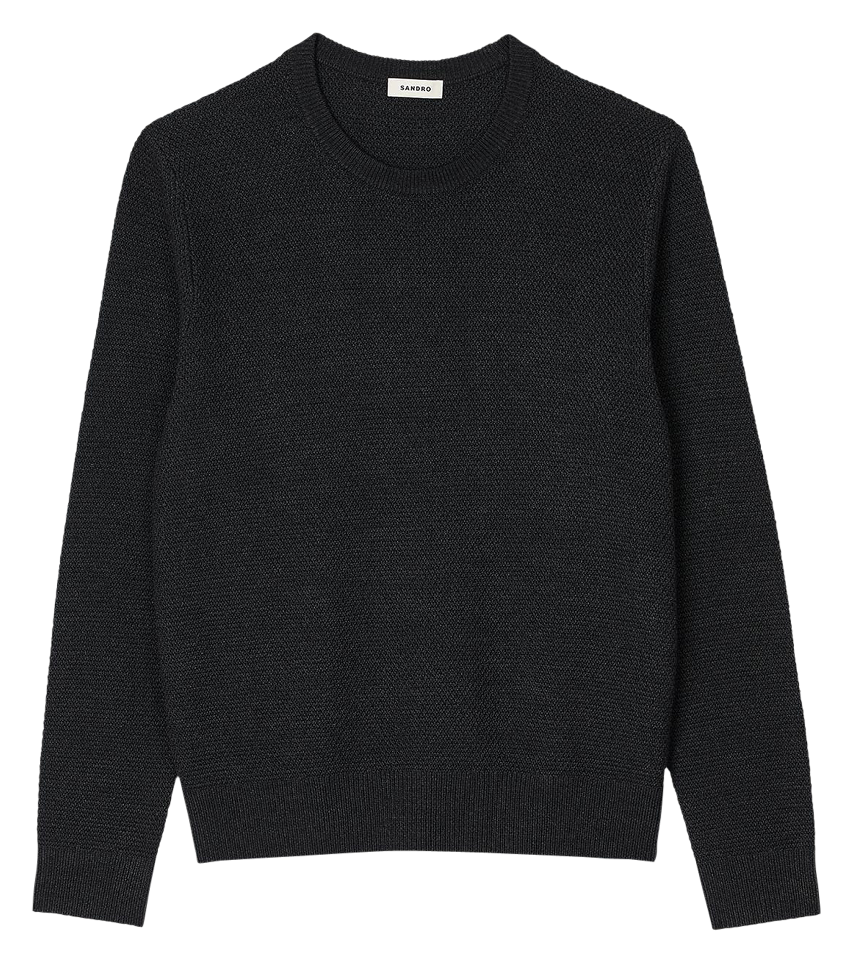 Pull col rond regular fit en laine mélangée | Gris