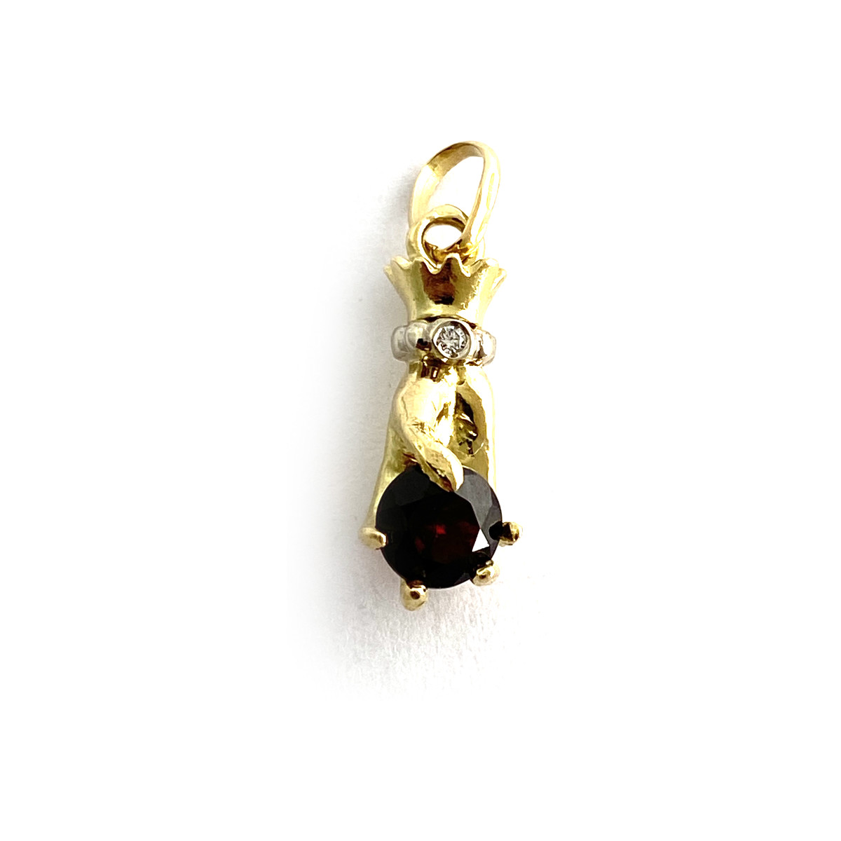 Pendentif d'occasion or 750 jaune grenat