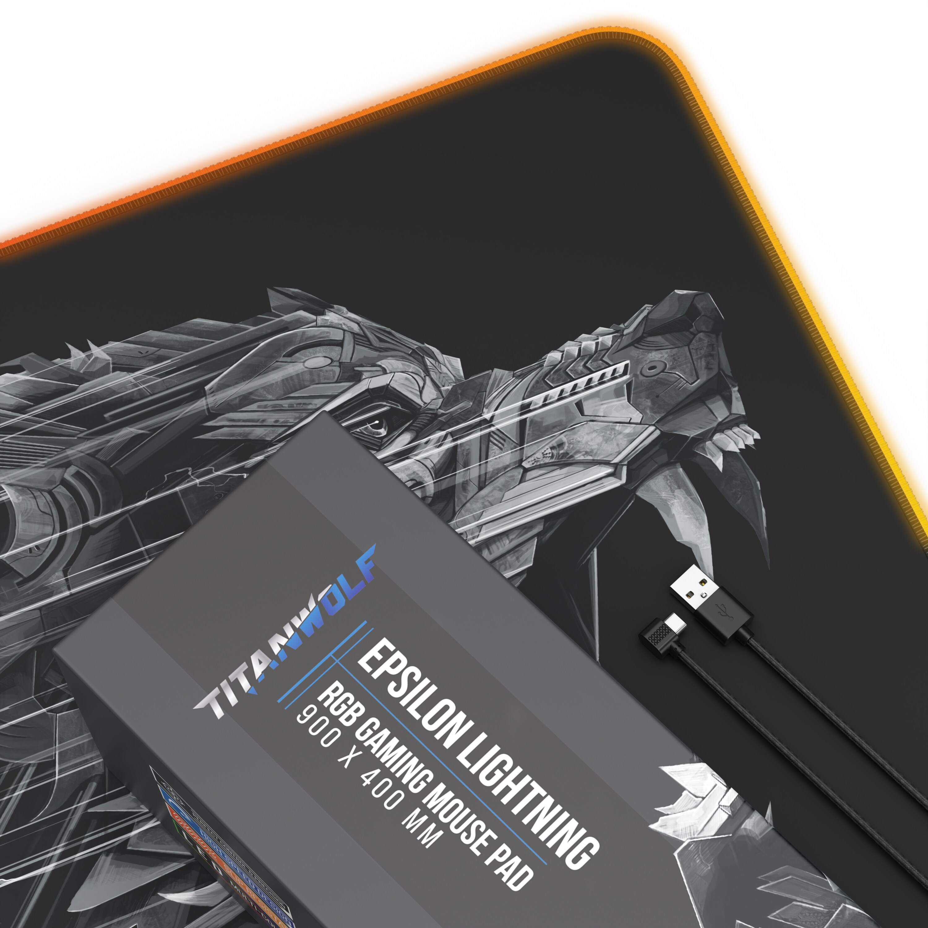 Titanwolf RGB Gaming Mauspad XL 900 x 400 mm Mousepad - verbessert Präzision & Geschwindigkeit