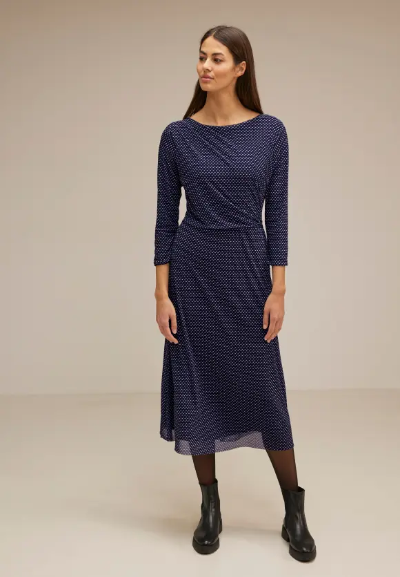 Mesh Midikleid - deep blue
