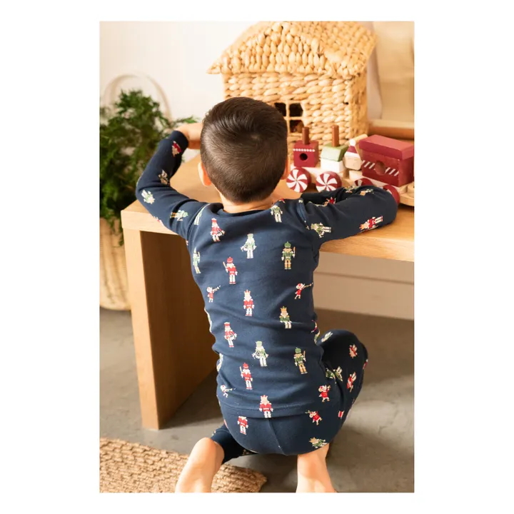 Petit Lem Pyjama Coton Bio Casse-Noisette | Bleu marine