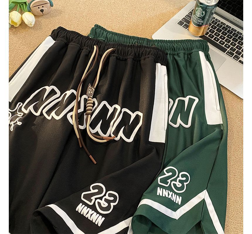 Derbundy - Shorts met trekkoord en tekstprint