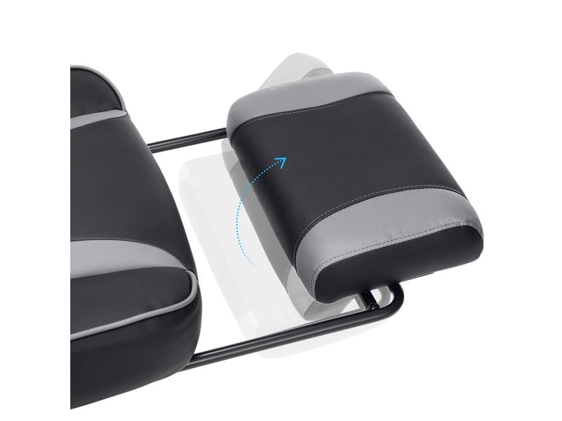 Songmics Bürostuhl mit neigbarer Rückenlehne, Schwarz / Gra Ergonomischer Gamingstuhl