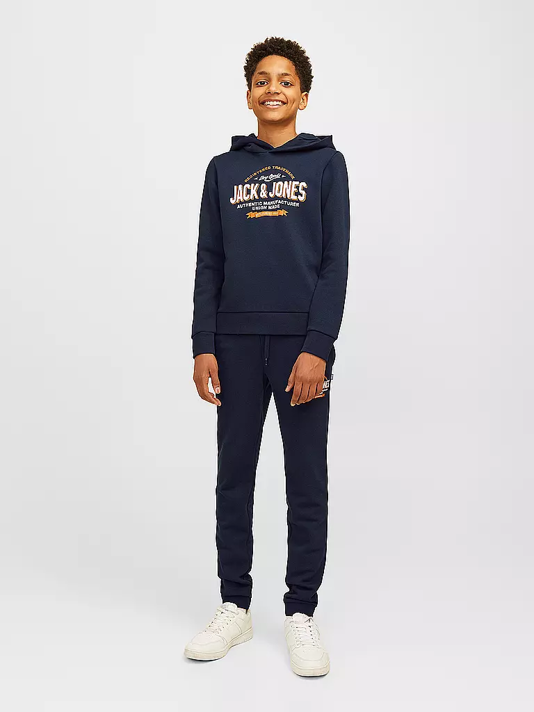 JACK & JONES Jungen Kapuzensweater - Hoodie JJELOGO dunkelblau