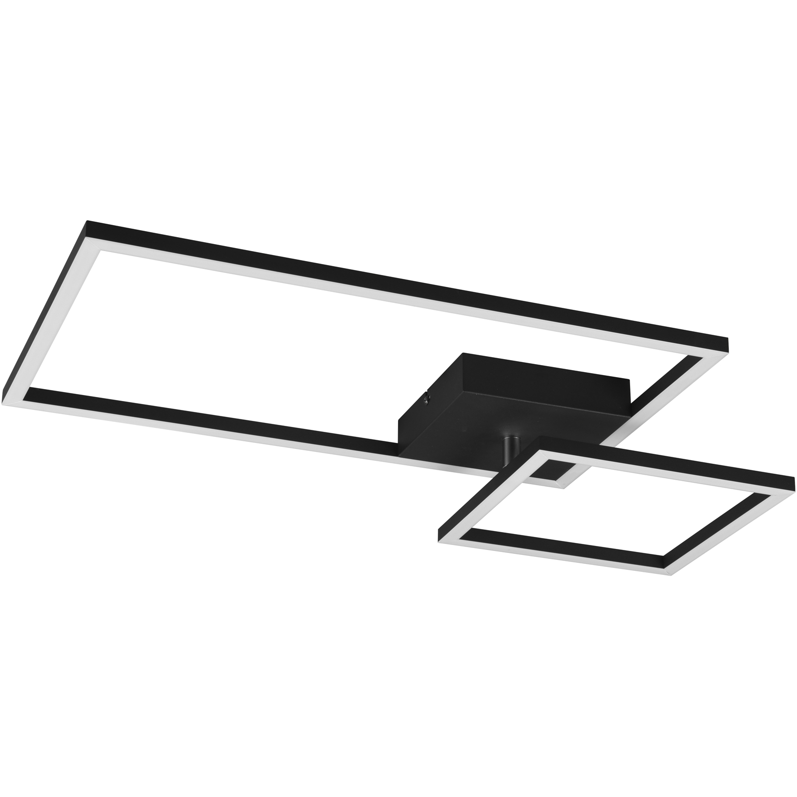 LED-Deckenleuchte - schwarz matt - schwenkbare Leuchtmodule