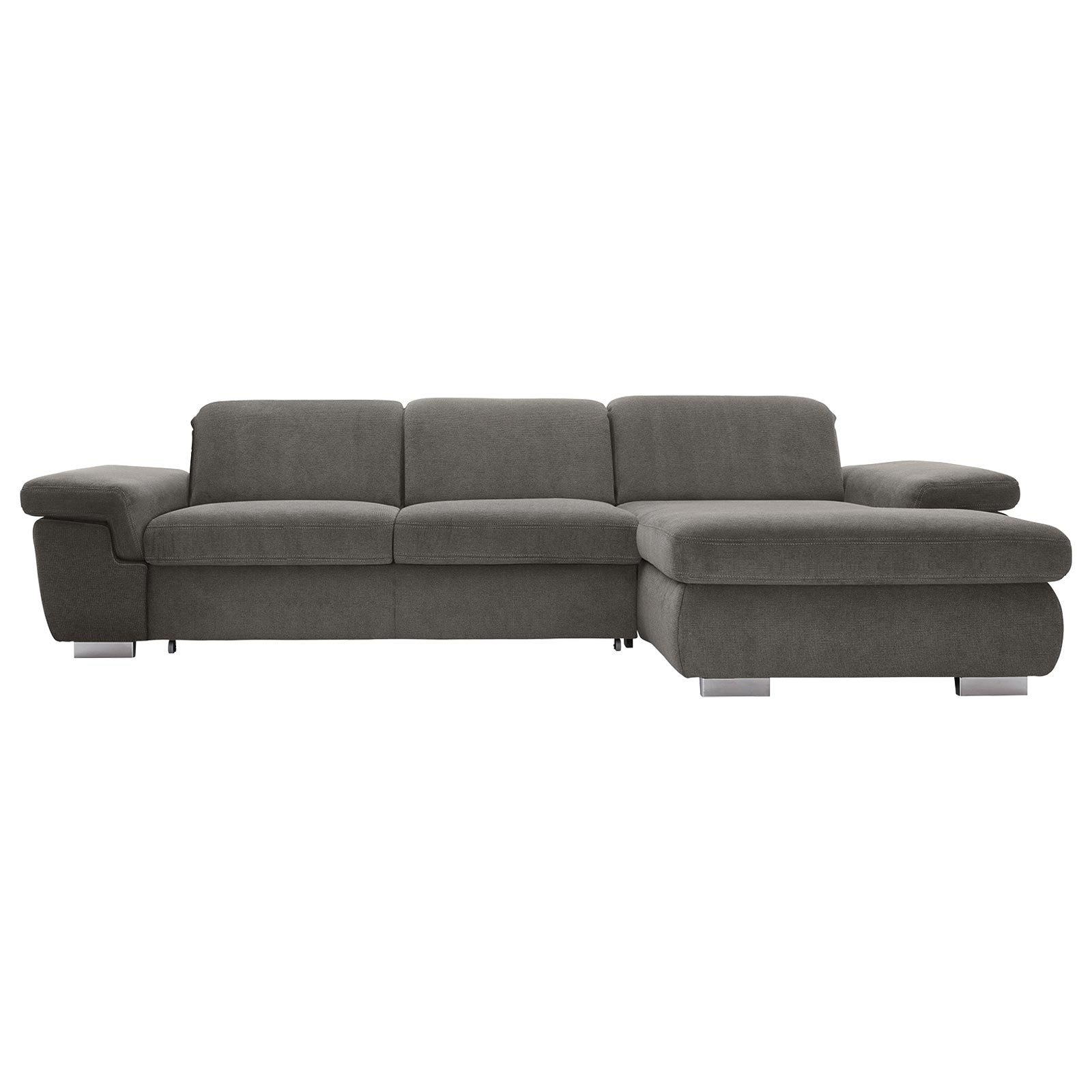 polsterpower Boxspringsofa - Belle grey - Basismodell - Recamiere rechts