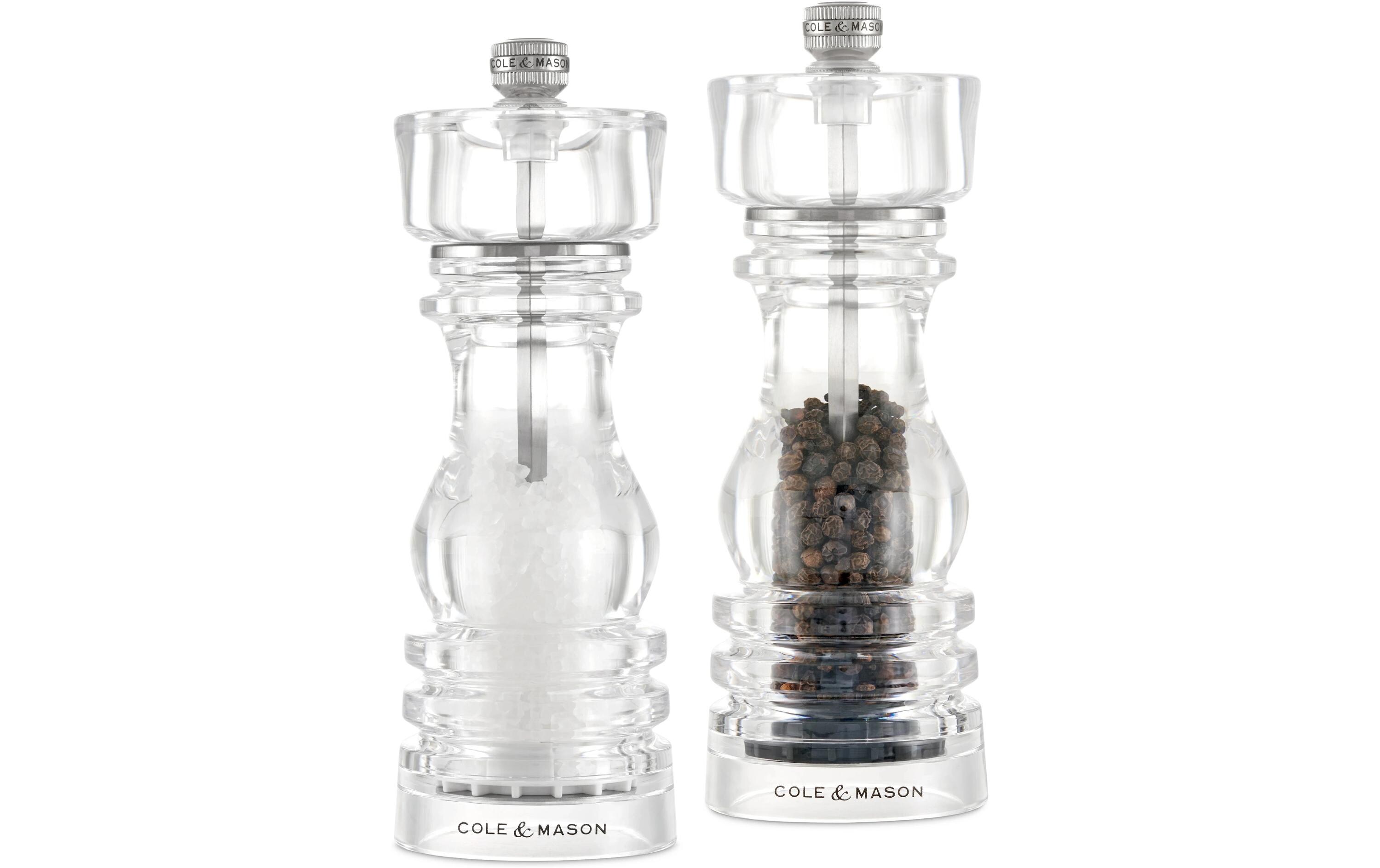 Salz- und Pfeffermühle London 18 cm, TransparentGewürzmühlen-Set für Salz und Pfeffer