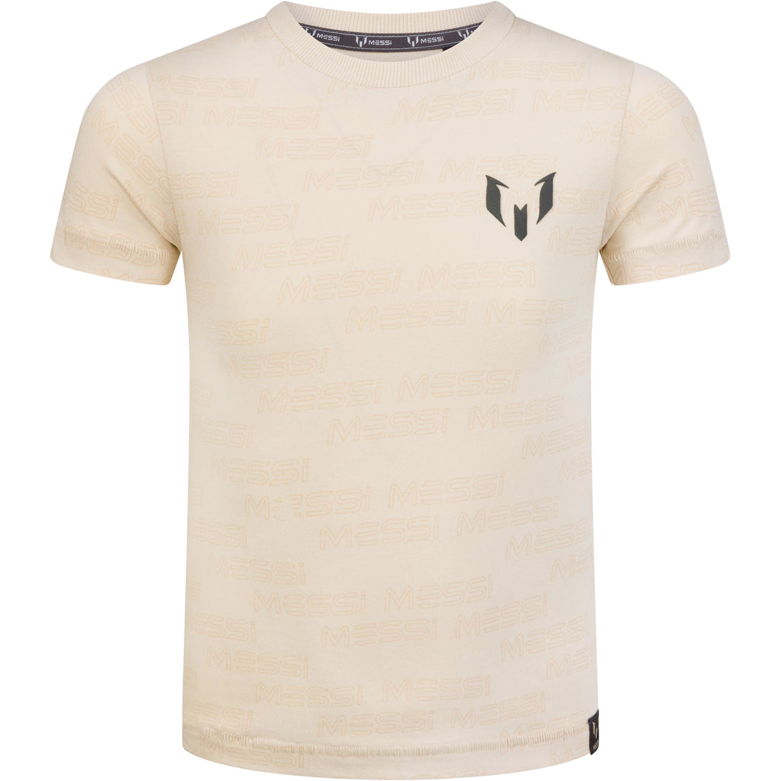 Messi Kinder-T-Shirt AOP Logo sand