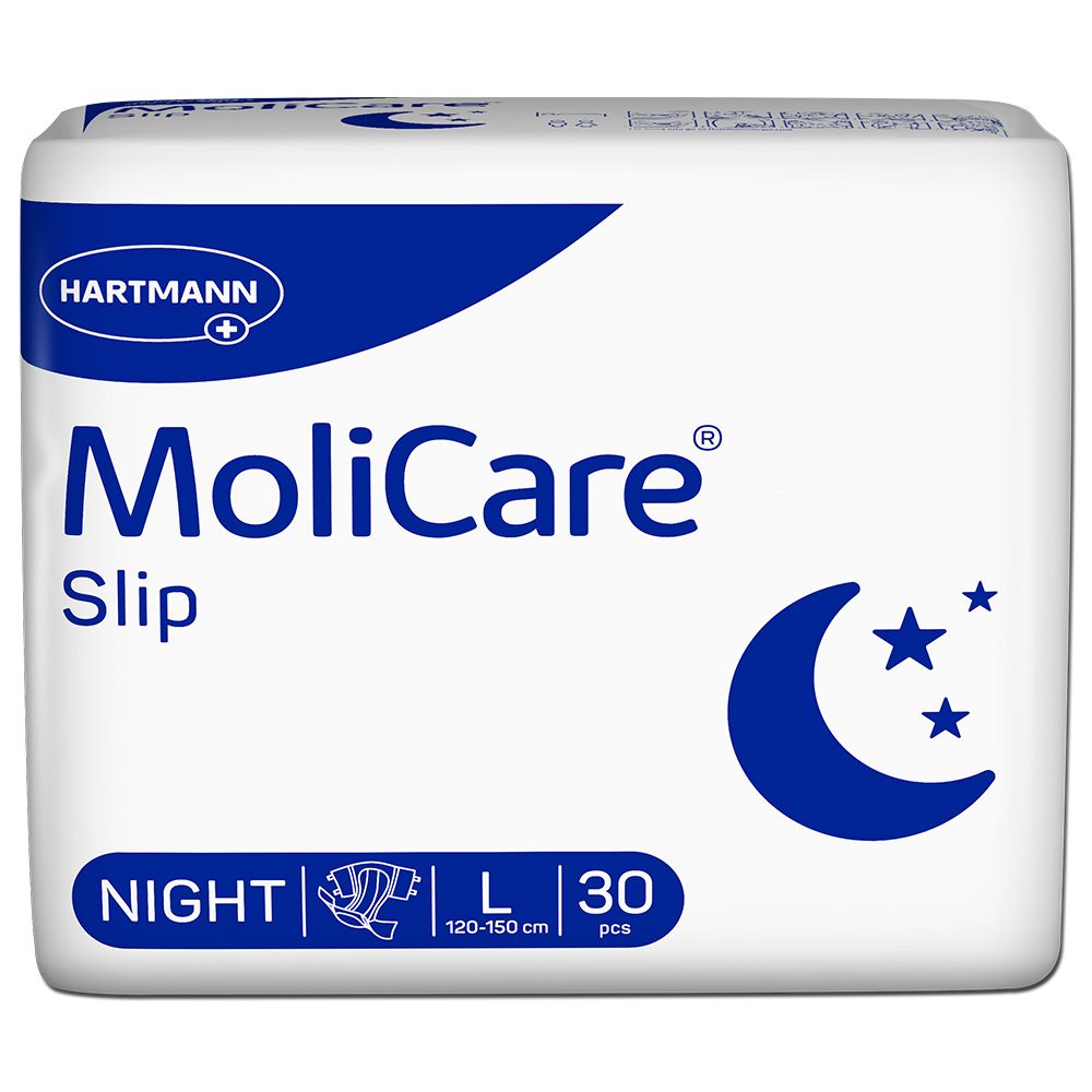 MoliCare Slip Night Erwachsenenwindeln: zuverlässiger Schutz in der Nacht bei starker Inkontinenz, Gr. L (100-150cm Hüftumfang)