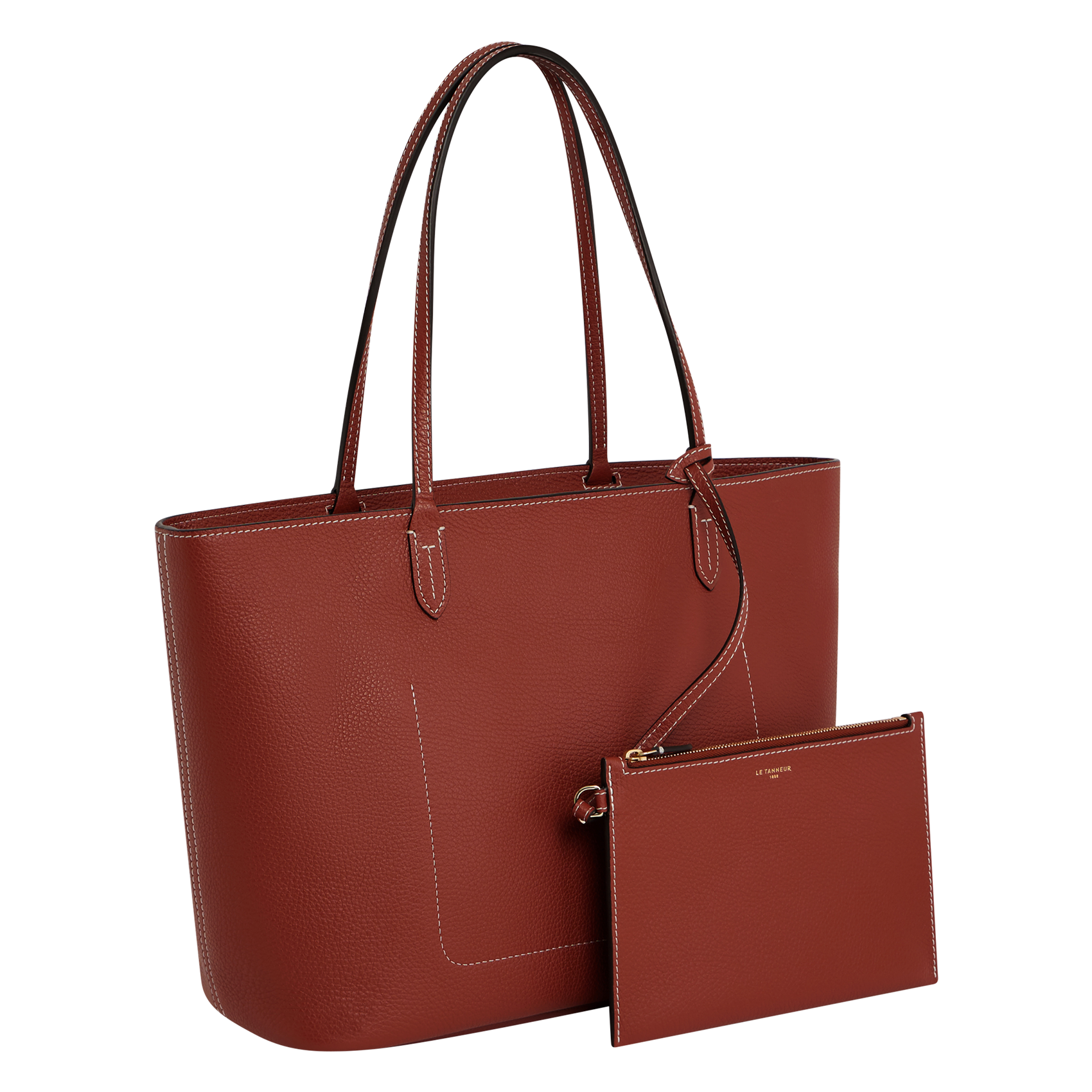 LOUISE - Sac porté épaule en cuir grainé | Multicolore