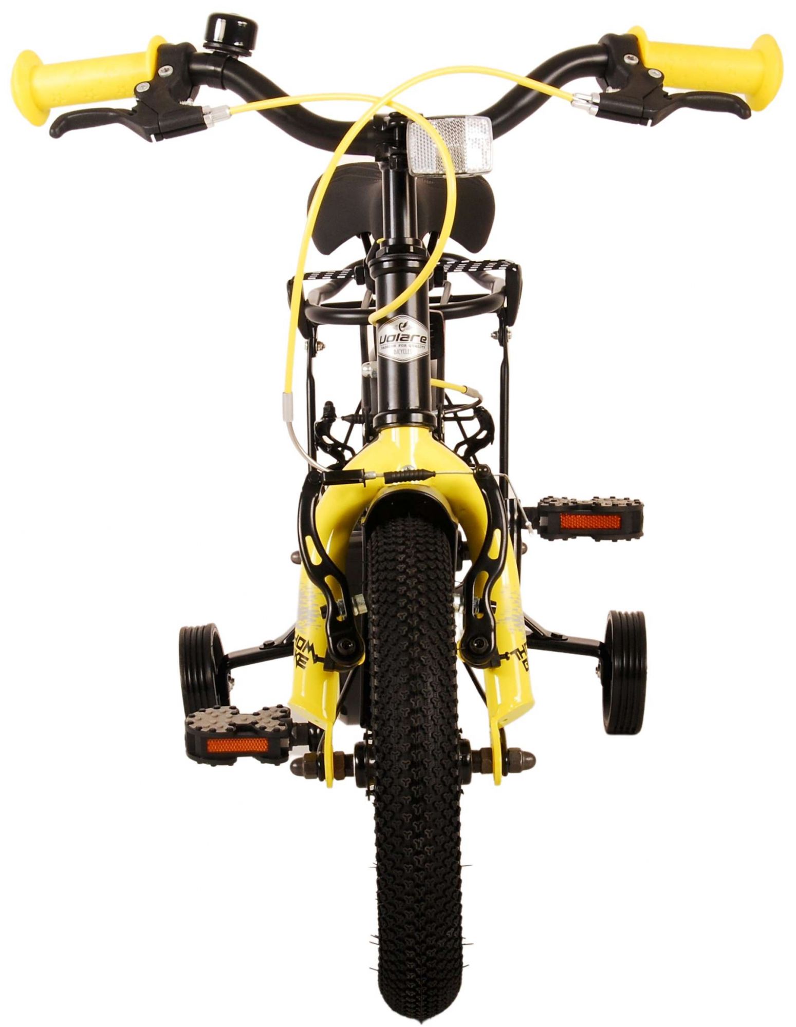 TPFSports Thombike Kinderfahrrad - Jungen - 12 Zoll - Rücktritt + Handbremse - Schwarz/Gelb