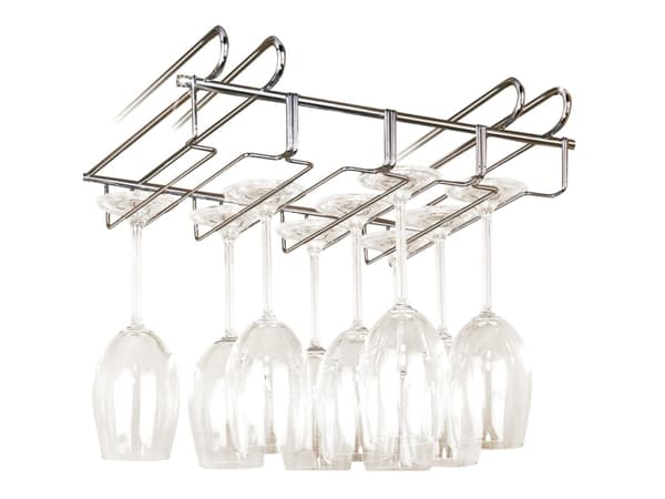 WENKO Cupboard insert glass holder, Shot glass holder, Sølv, Metall, 1 stykker