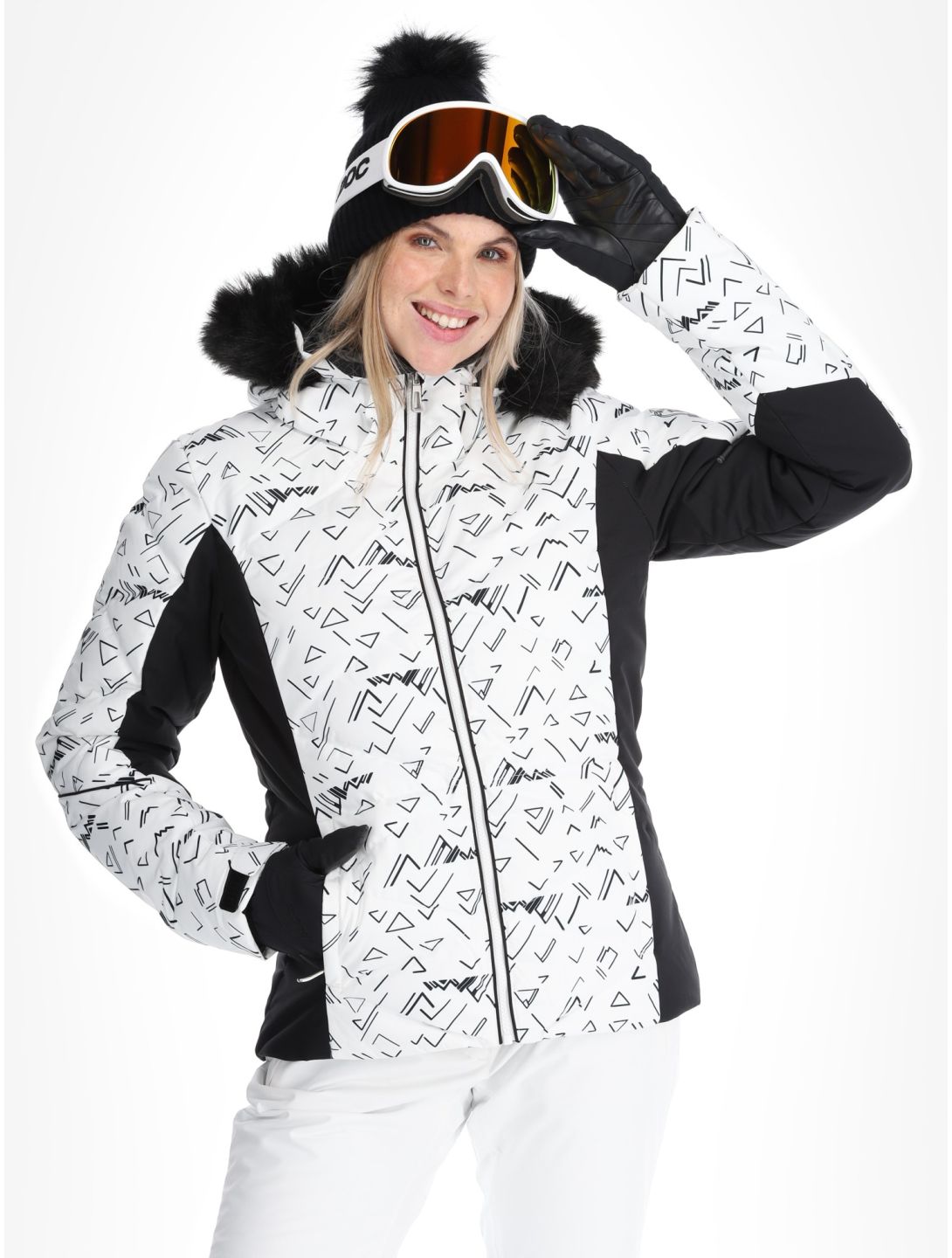W Staci Print Puffy ski-jas dames