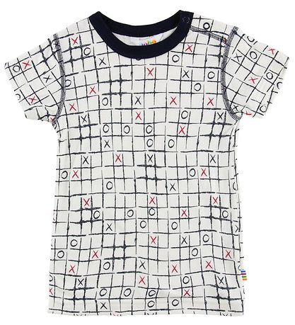 Joha T-Shirt - Bambus - Weiß m. Karos
