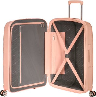 American Tourister StarVibe Spinner Koffert 70-77L, Metallic Peach