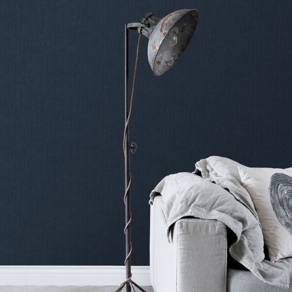 Estahome Effen Denim Behang - Jeans Structuur - 0,53 x 10,05 m - Groen / Grijs