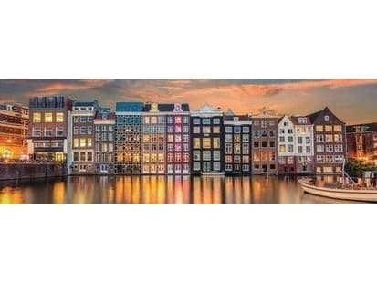 Puslespil Panorama HQC Bright Amsterdam, 1000 brikker