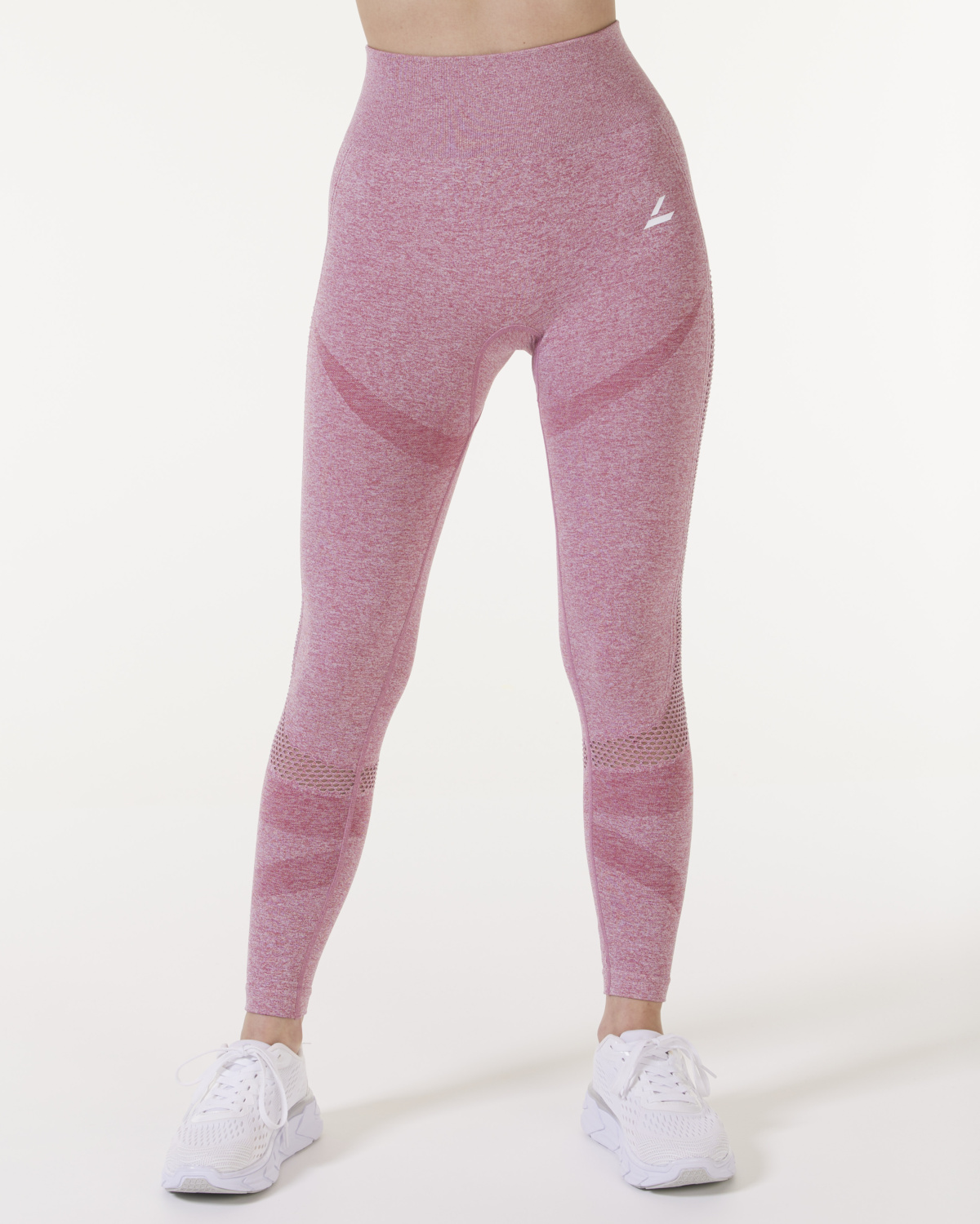 LEVITY Eclipse Mesh Tights Pink Melange