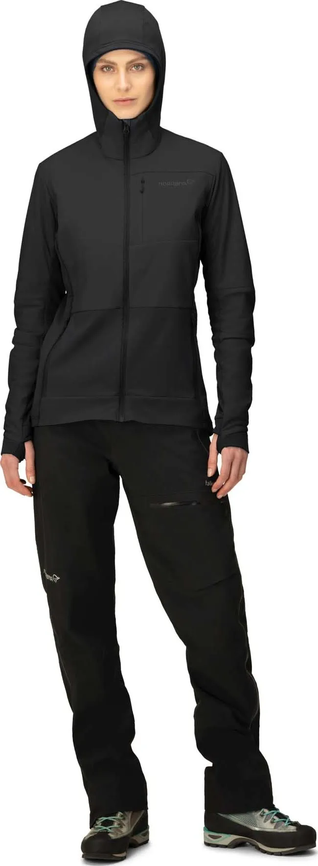 Norrøna Women's Falketind Alpha90 Insulated Zip Hood Caviar