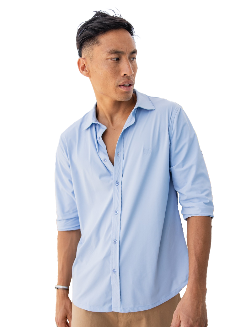 HBT CHEMISE HOMME CHARLIE MANCHES 3/4 CIEL