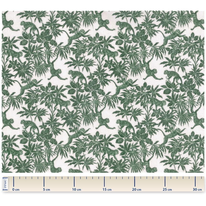 Coupon Tissu Enduit De 35Cm Jungle Vintage