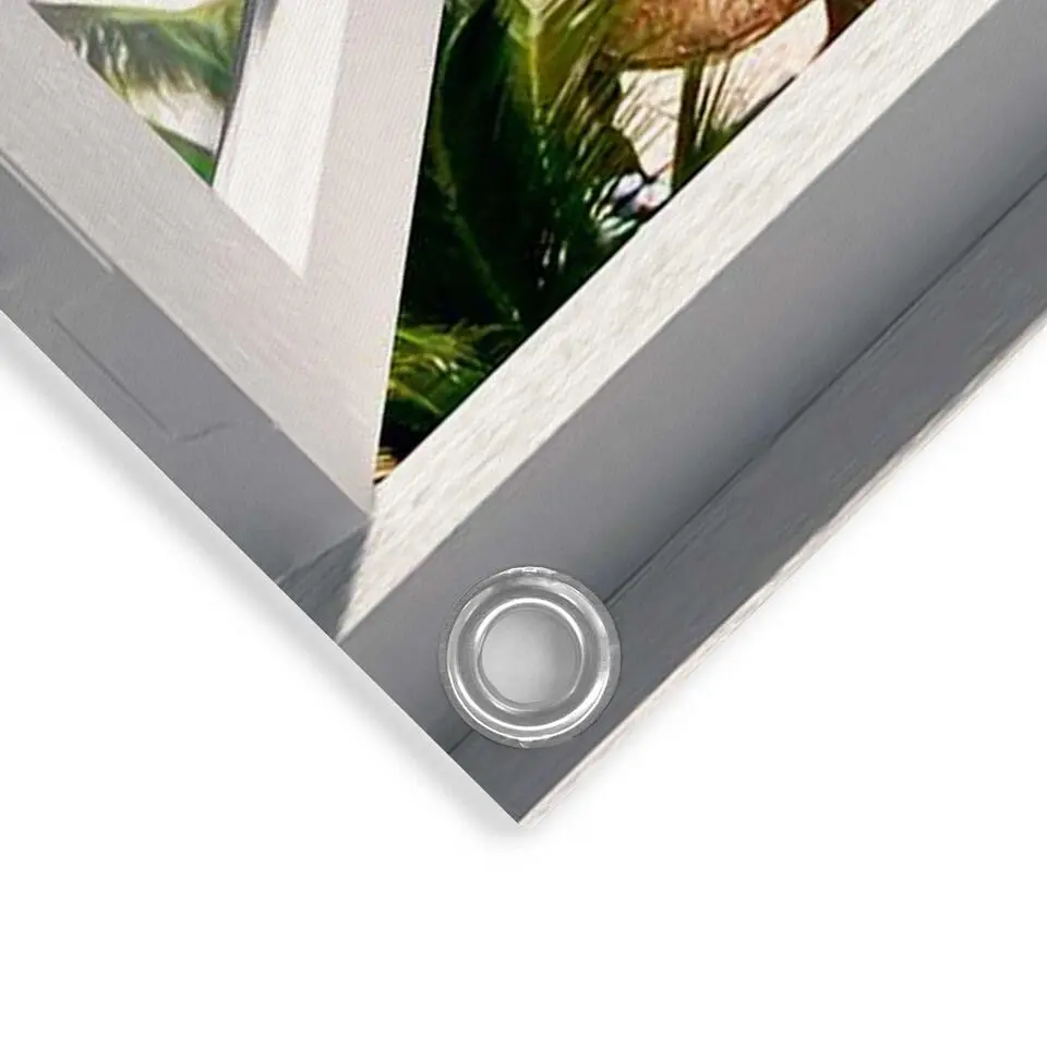Tuinposter Uitzicht over zee - 80x60cm - Blauw