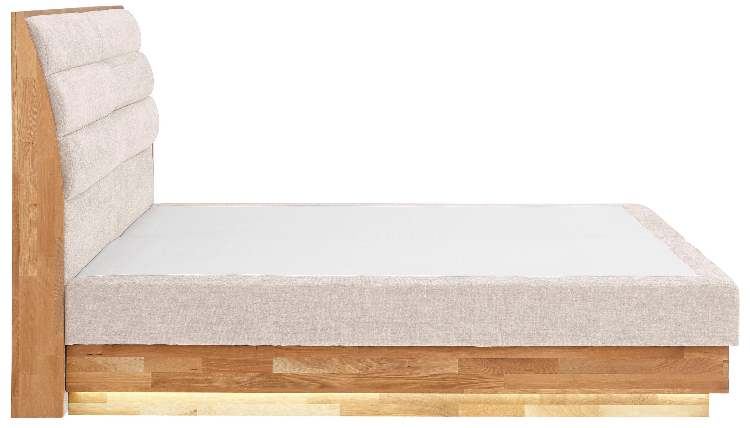 GOODproduct Boxspringbett »JENNA in verschiedenen Farben und Breiten erhältlich« LED-Beleuchtung, mit zertifizierten, recycelten Bezugsstoffen