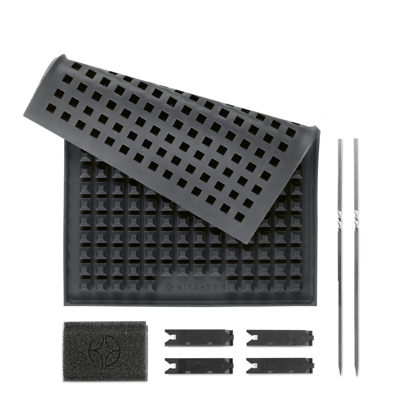 KitchBo Silikon-Backmatte Starter Set 8-tlg. 37x28cm schwarz