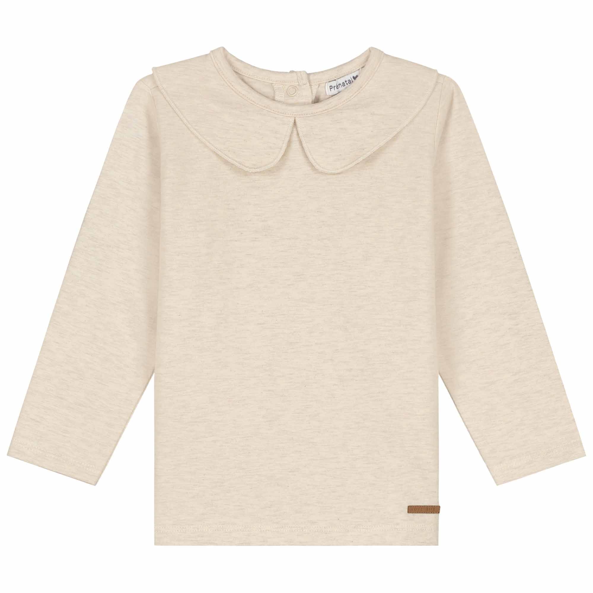 Prénatal baby shirt lange mouwen effen beige