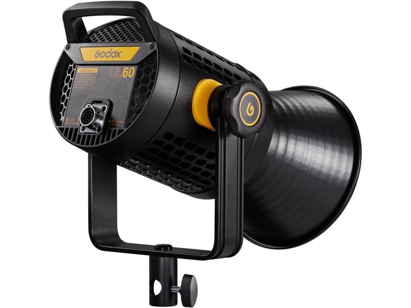 Godox Videoleuchte UL60 Geräuschlos-LED Geräuschlose 60-W-LED-Lampe mit Tageslichttemperatur (5600K), die dank eines speziell entwickelten lüfterlosen Systems eine geräuschlose Kühlung bietet